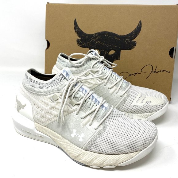 🌸Sale🌸 Under Armour UA Project Rock2 Mesh White Sneaker Women’s 3022398-103 - Picture 6 of 10